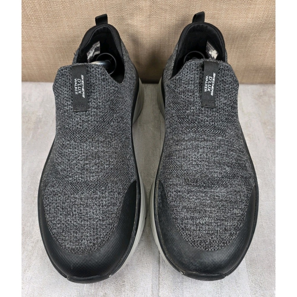 Skechers Men's D'Lux Walker Quick Update Black Slip On Walking Sneakers Sz 12WW